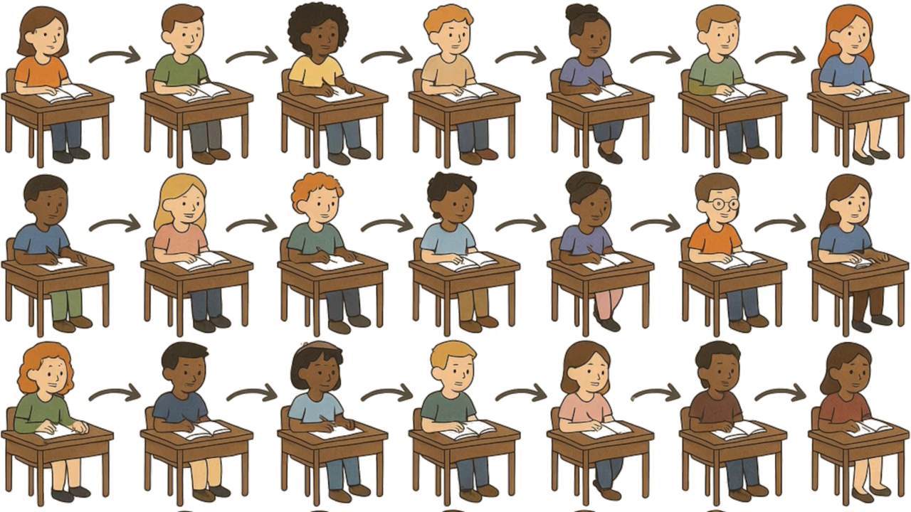 A classroom of students, every one of them different