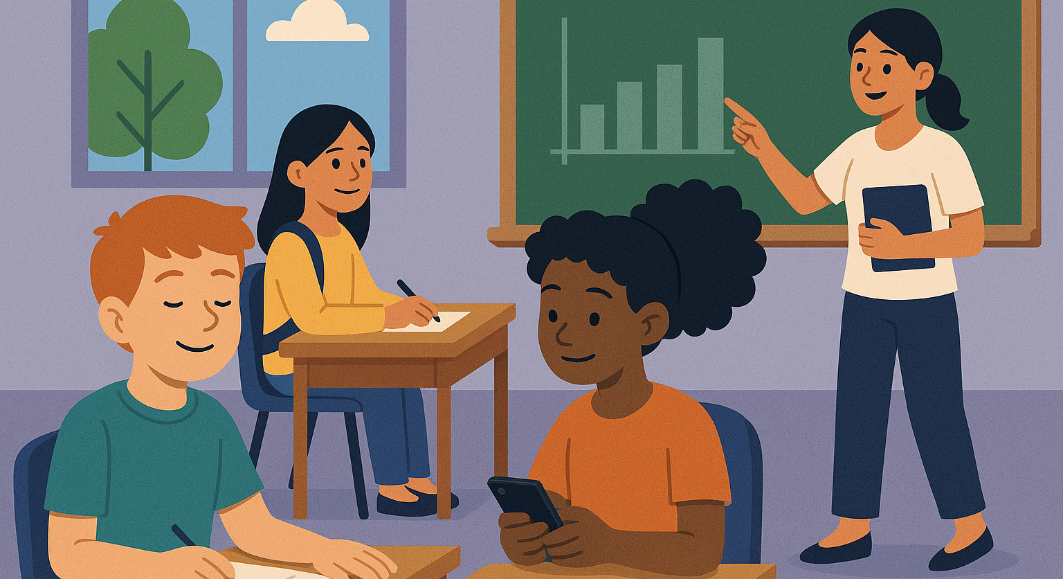 Students working at their own pace